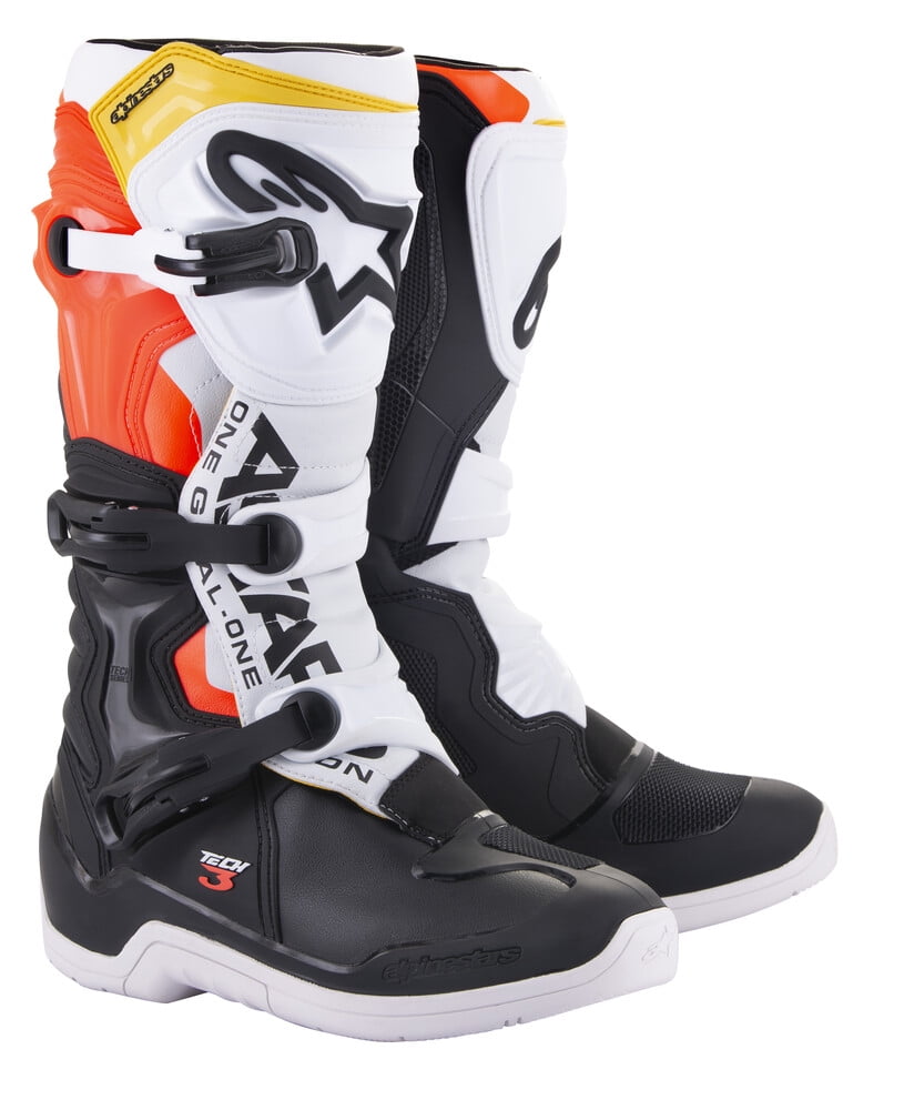 Alpinestars Tech 3 Boots - Black/White/Orange - Walmart.com