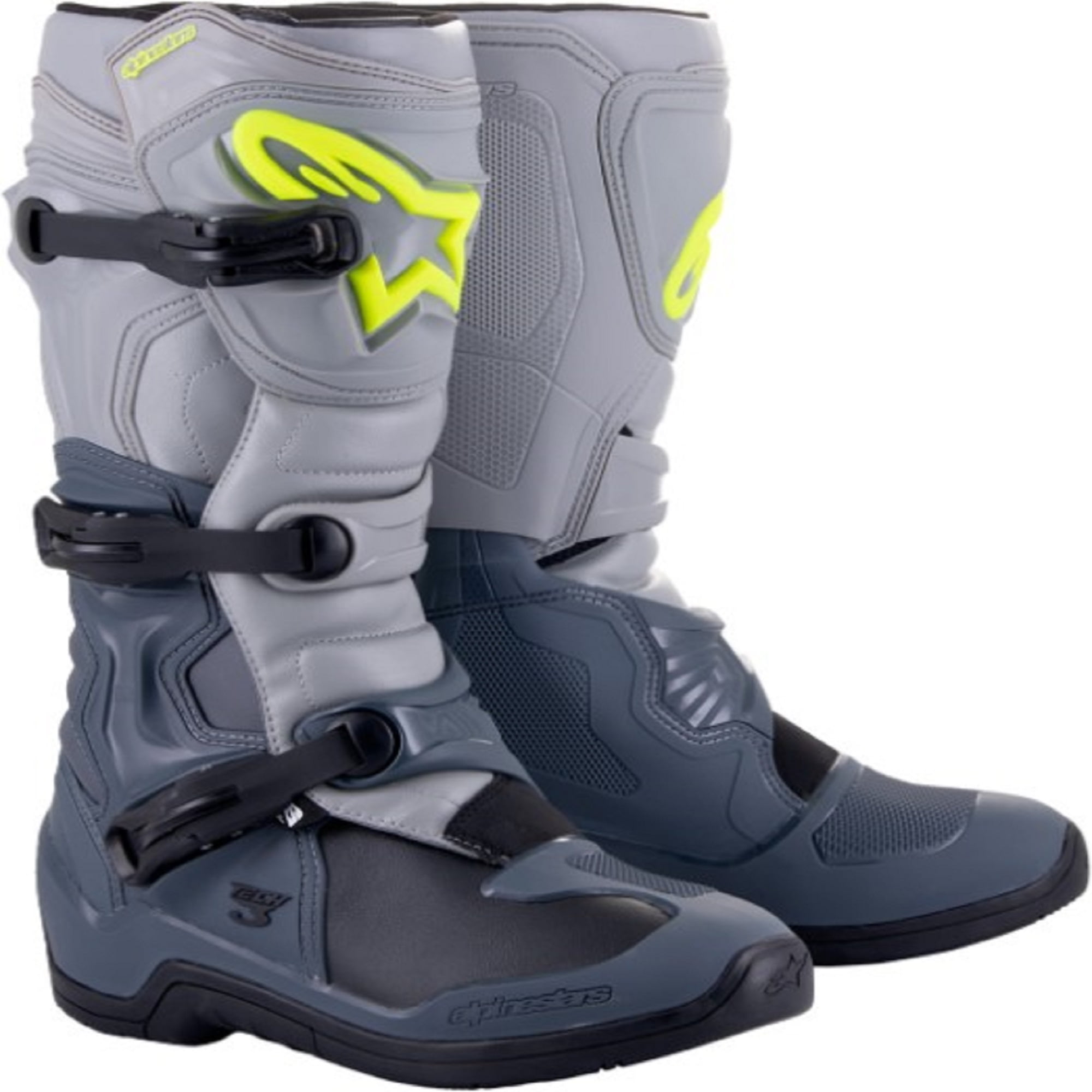 Alpinestars Tech 3 Adult Off-Road Motorcycle Boots - Black/Gray / 12 ...