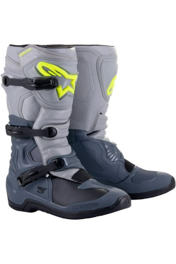 Tech 3 Adult Off-Road Motorcycle Boots - Black/Gray / 7