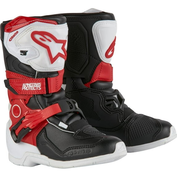Alpinestars Tech 3S Kids MX Boots Black/White/Red 13 USA