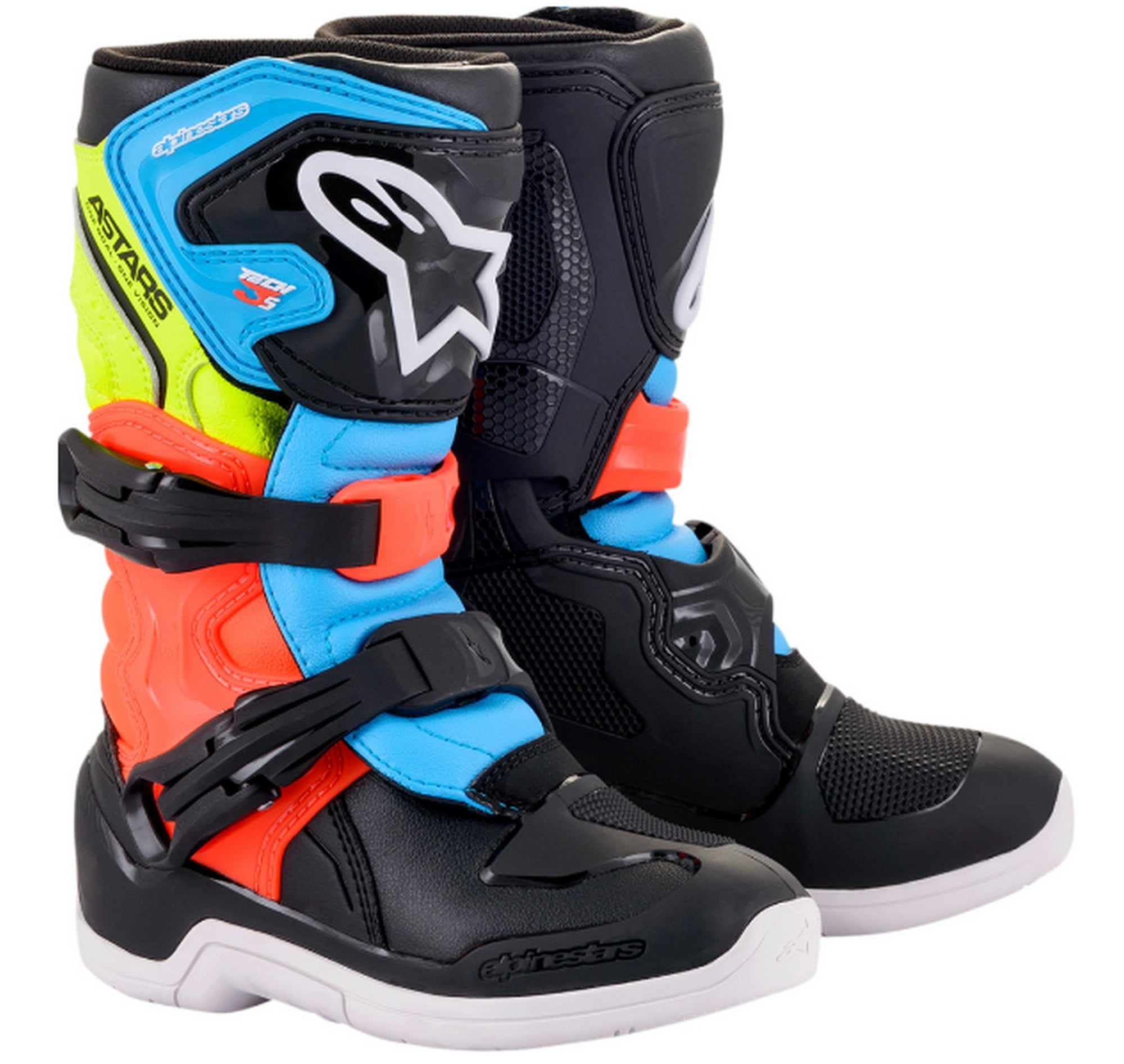 Alpinestars Tech 3S Kids MX Offroad Boots Black Yellow Red 12 USA