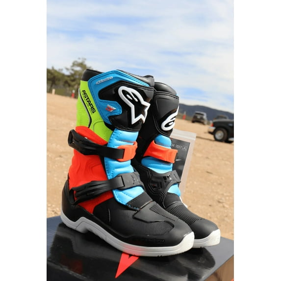 Alpinestars Tech 3S Youth MX Offroad Boots Black/Yellow/Red 4 USA