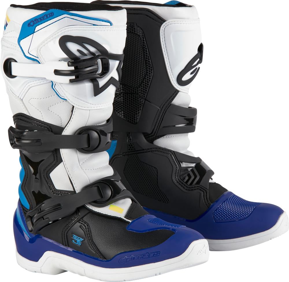 Alpinestars Tech 3S Youth MX Boots White/Enamel Blue 7 USA  display picture 2