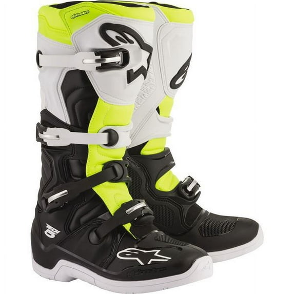 Alpinestars Tech 5 MX Offroad Boots Black/White/Yellow