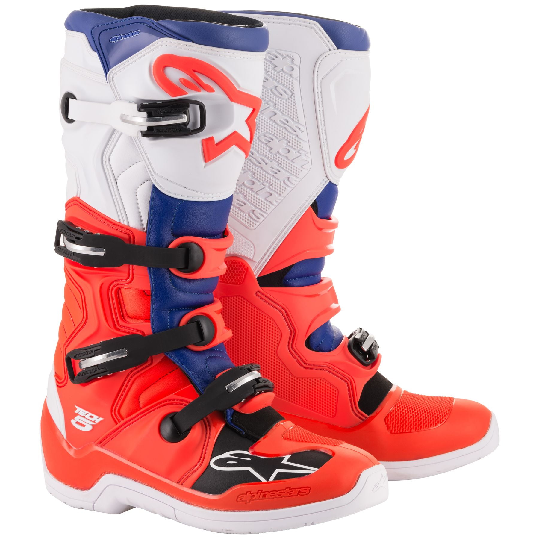 Alpinestars Tech 5 MX Offroad Boots Fluo Red/Blue/White - Walmart.com