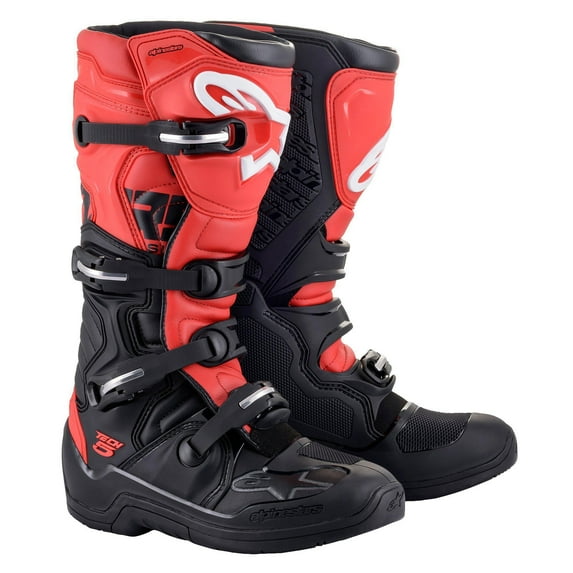Alpinestars Tech 5 Mens MX Offroad Boots Black/Red 12 USA