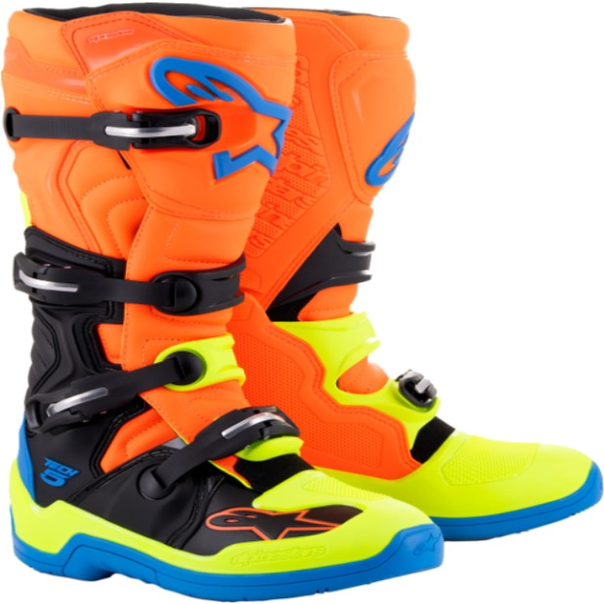 Alpinestars TECH5 モトクロス　ブーツ Alpinestars Tech 5 Adult Off-Road Motorcycle Boots - Orange/Blue