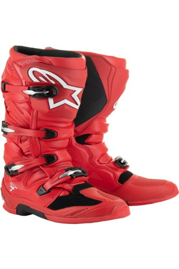Tech 7 Adult Off-Road Motorcycle Boots - Red / 10