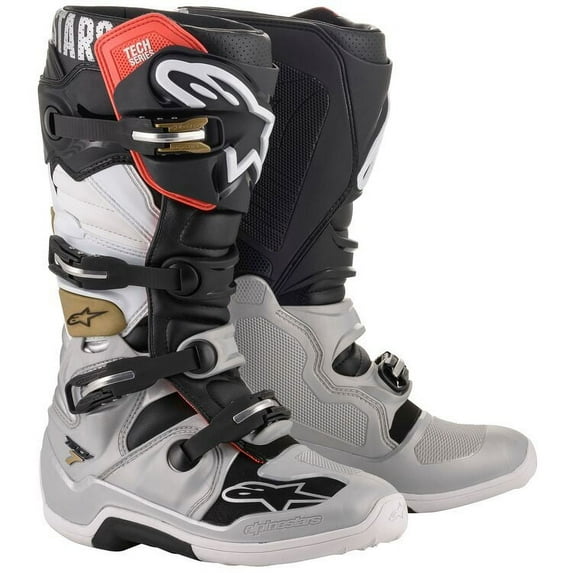 Alpinestars Tech 7 Boots - Black/Silver/White - 10