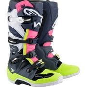 Alpinestars Tech 7 Boots - Gray/Pink/Flo Yellow - US 9