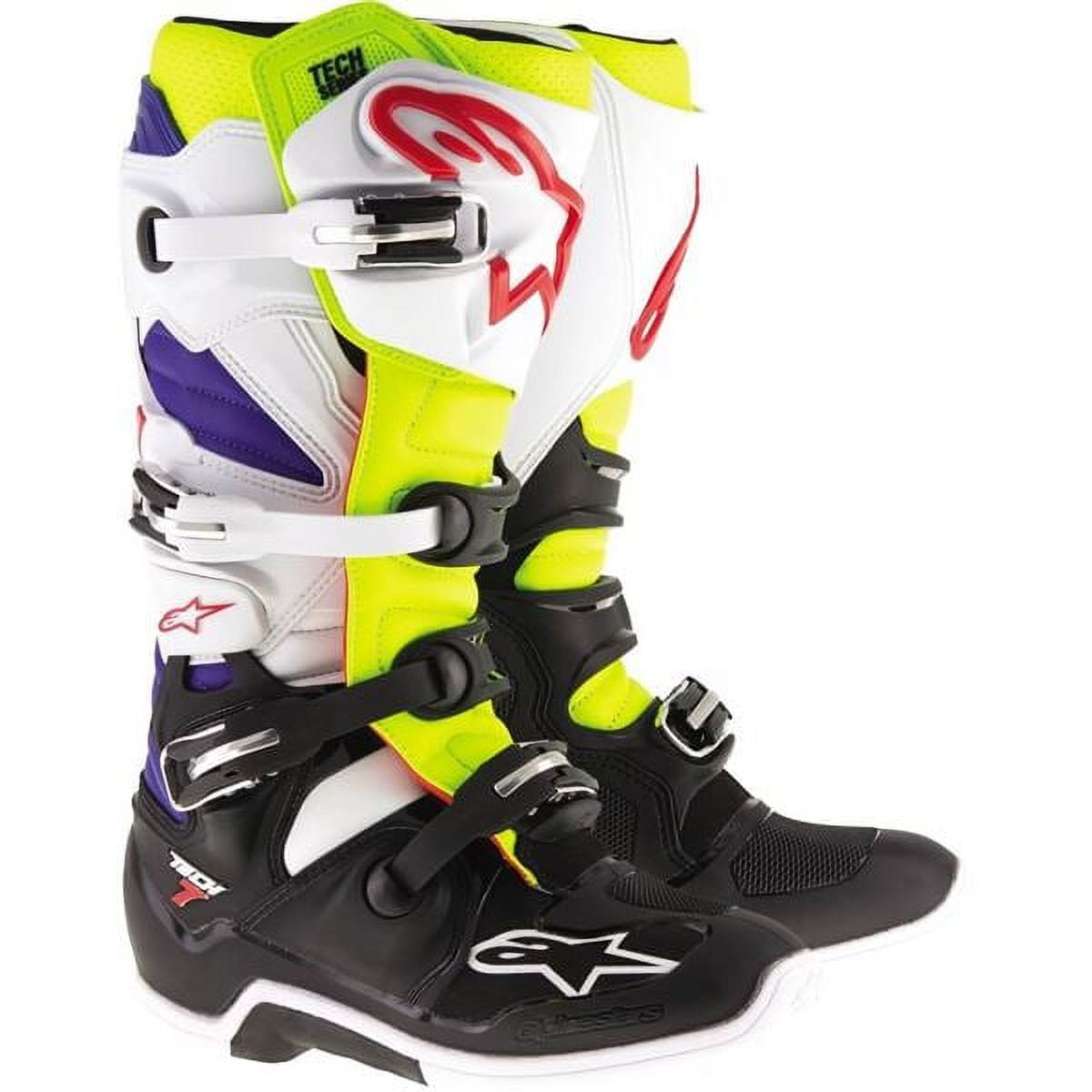 Alpinestars 2017 Tech Boots White Yellow Blue