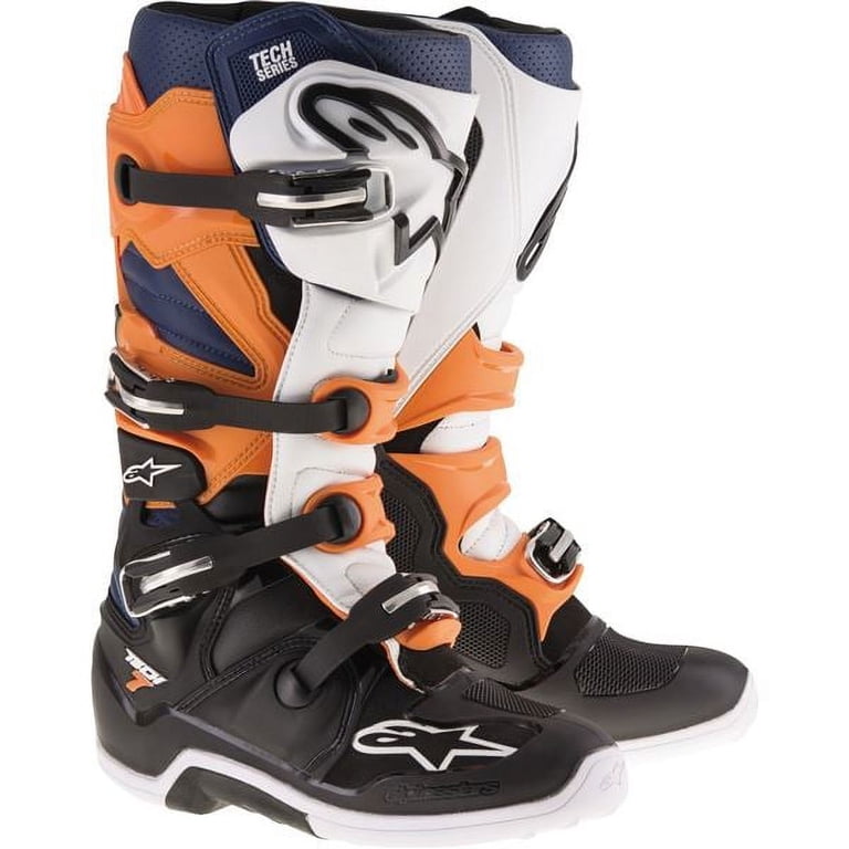Alpinestars Tech 7 Enduro Motocross Dirt Bike Boots, Black/Orange