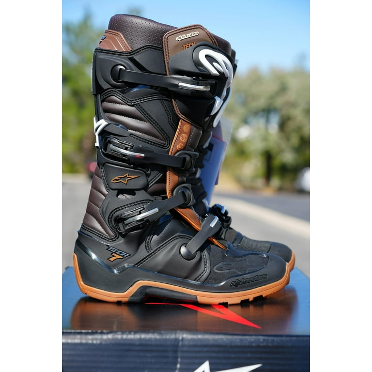Alpinestars Tech 7 Enduro Mens MX Offroad Boots Black/Brown Alpinestars Tech 7 Enduro Mens MX Offroad Boots Black/Brown