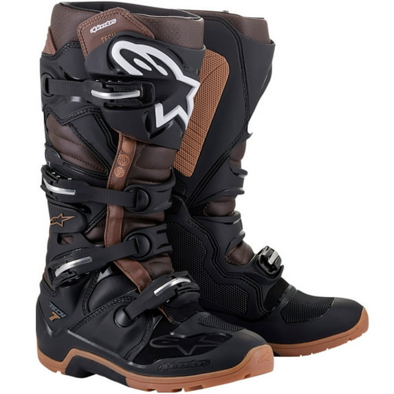 Alpinestars Tech 7 Enduro Adult Street Motorcycle Boots - Black/Brown / 7