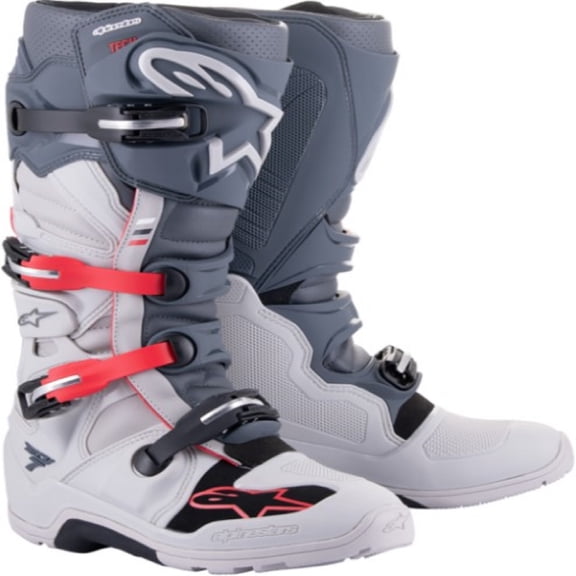 Alpinestars Tech 7 Enduro Adult Off-Road Motorcycle Boots - Red/Gray / 9
