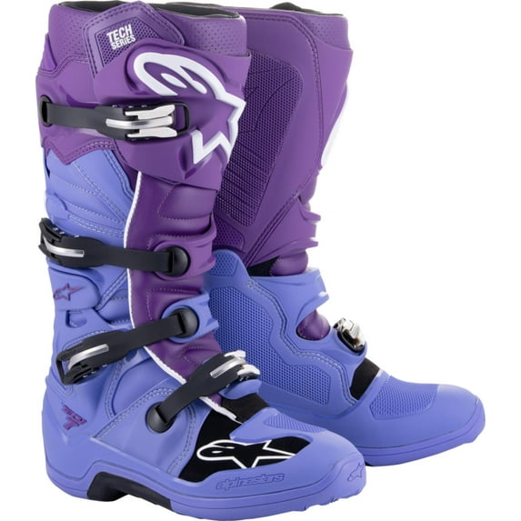 Alpinestars Tech 7 Mens MX Offroad Boots Double Purple/White 12 USA