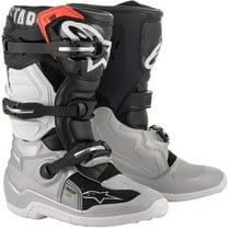 Alpinestars Tech 7S Youth Boots (3, Black/Silver/White/Gold)