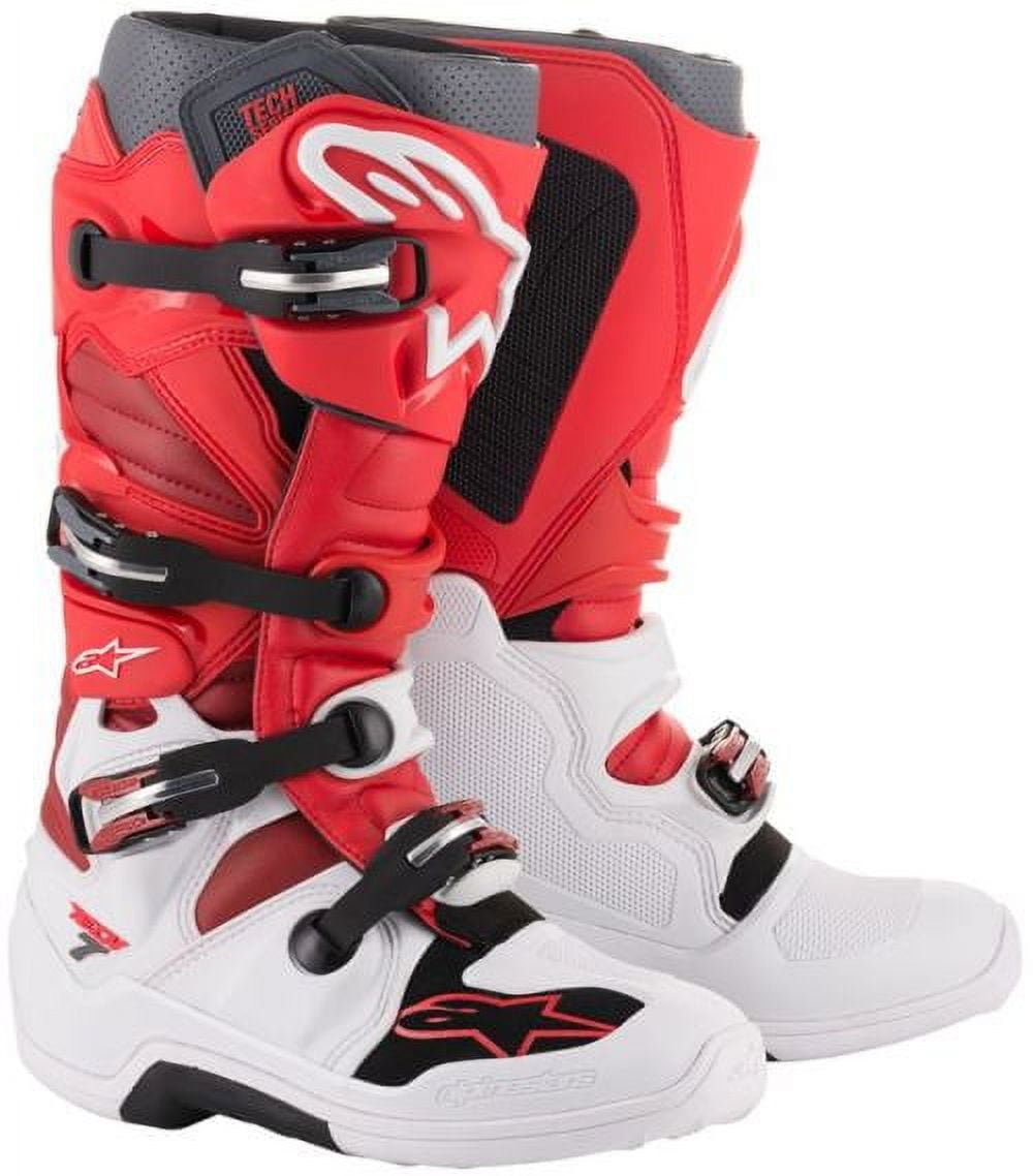 Alpinestars Tech 7S Youth Boots White/Red/Gray