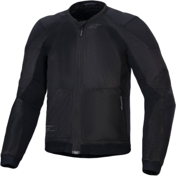 Alpinestars Troop-Air Men's Street Motorcycle Jackets - Black/Black / Small