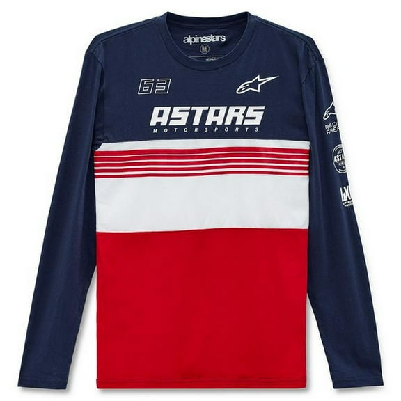 Alpinestars Turbo Mens Long Sleeve T-Shirt Navy/Red XL
