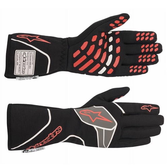 Alpinestars USA ALP3551120-13-M Tech-1 Race Gloves, Black & Red - Medium