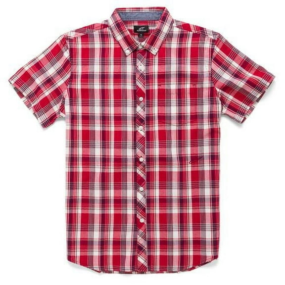 Alpinestars Variance Mens Short Sleeve Plaid Woven Shirt Red