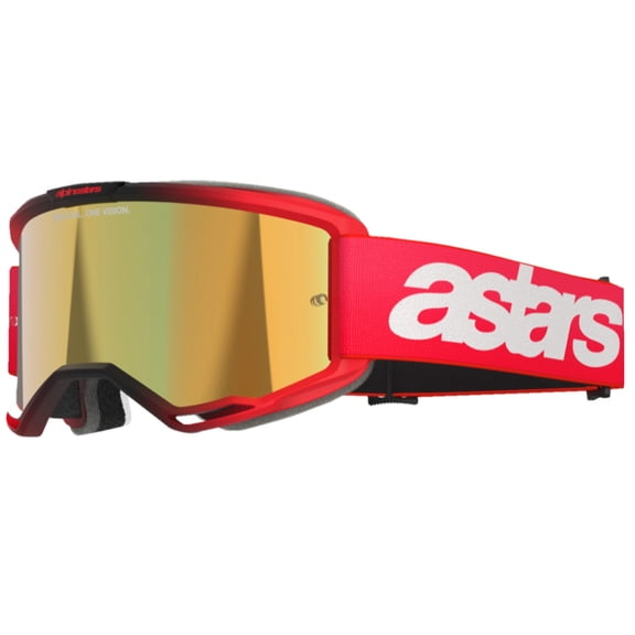 ALPINESTARS GOGGLES Vision 5 Goggle - Blaze - Red - Gold Mirror Lens 5102125-3115