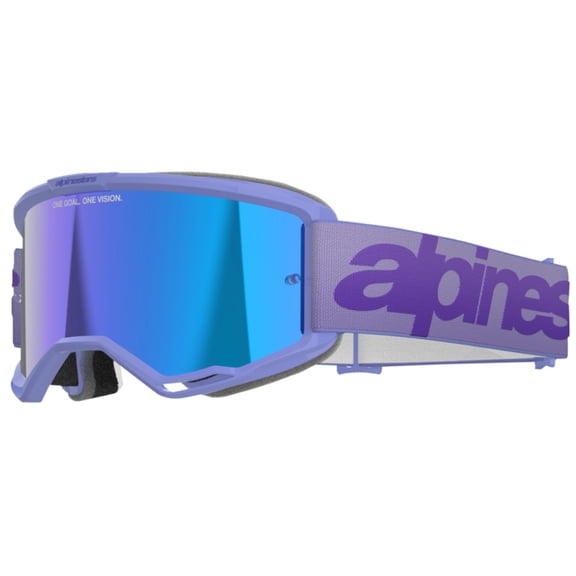 ALPINESTARS GOGGLES Vision 5 Goggle - Wordmark - Purple - Blue Mirror Lens 5102425-3116
