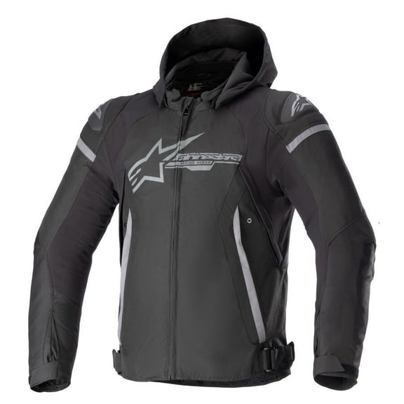 Alpinestars Zaca Mens Waterproof Motorcycle Jacket Black/Gray MD