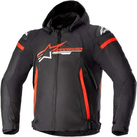 Alpinestars Zaca Mens Waterproof Motorcycle Jacket Black/Red XL