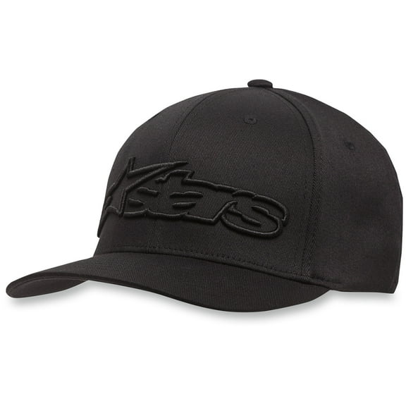 Alpinestars mens Blaze Flexfit Hat Baseball Cap, Black/Black, Large-X-Large US
