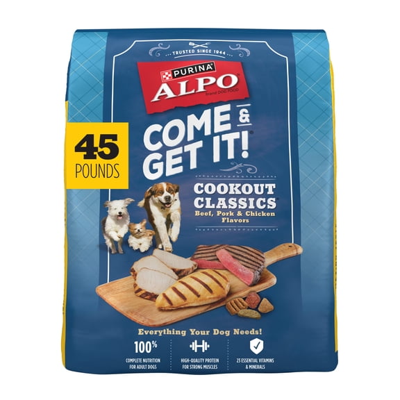 Purina ALPO Come and Get It! Cookout Classics Adult Dry Dog Food, 45 lb.