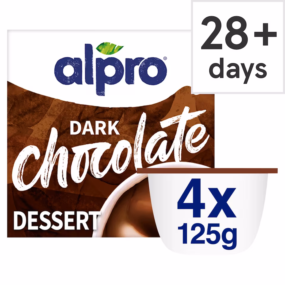 Alpro Dark Chocolate Dairy Free Vegan Soya Dessert 4125g - British Product