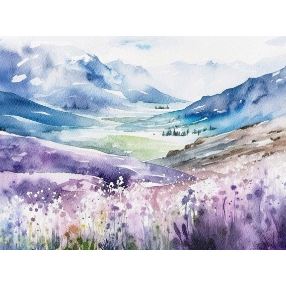 Alps Mountain Valley Alpine Meadows Landscape Swiss Alps Art Print