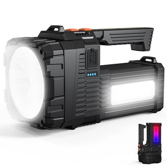 alpswolf rechargeable flashlight Spotlight Rechargeable, High Lumens LED Flashlights | 10000mAh 1200LM High Powered Flashlight, 20H Runtime, USB Phone Charging the irradiation distance can reach 1200M AlpsWolf V310 Camping Lantern, 800LM