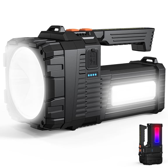 AlpsWolf Bright Flashlight High Lumens Rechargeable, 1,000,000 Lumens, Long Standby, Waterproof, LED Flashlight Spotlight with USB Output for Emergency