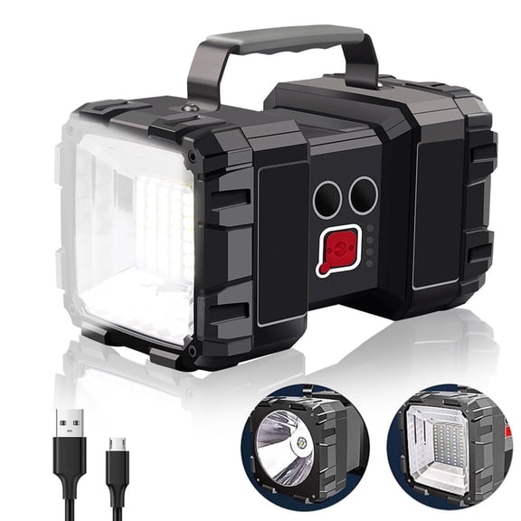 AlpsWolf LED Rechargeable Flashlight, 1200LM, 3+4 Lights Modes, Waterproof Flashlight with USB Output