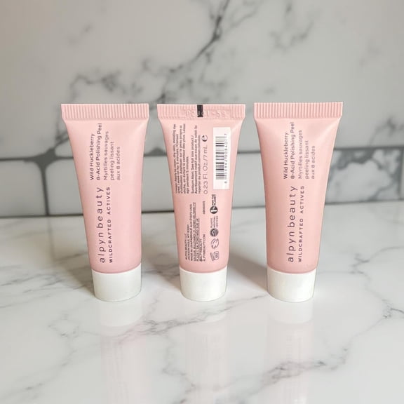 Alpyn Beauty Wild Huckleberry 8-Acid Polishing Peel, 3-Piece Set, 0.23 fl oz Each