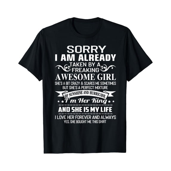 Already Taken By An Awesome Girl T Shirt Size S-5XL