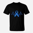 Als Heartbeat Blue Ribbon Awareness Warrior TShirt - Walmart.com