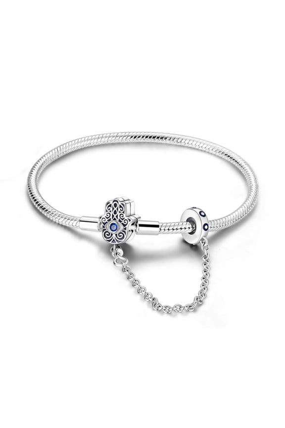 925 Sterling Silver Snake Chain Bracelet Charms Bracelets for Women Girls Gifts for Her