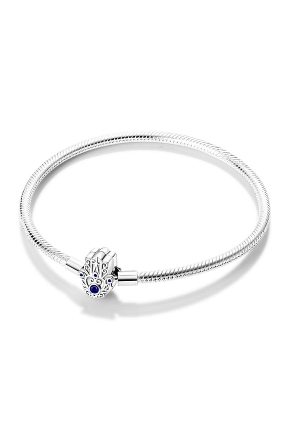 925 Sterling Silver Snake Chain Bracelet Farama Charms Bracelets for Women Girls Gifts for Her