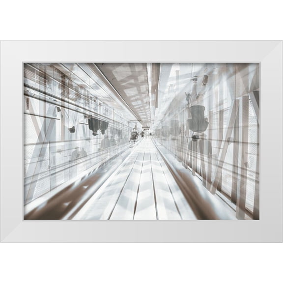 Alsharif, Yahia 14x11 White Modern Wood Framed Museum Art Print Titled - Metro Station