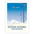 thumbnail image 1 of Also in Winter (Auch Im Winter) - Lufthansa German Airlines - Vintage Airline Travel Poster by Ottomar Anton c.1935 - Fine Art Matte Paper Print (Unframed) 18x24in, 1 of 4