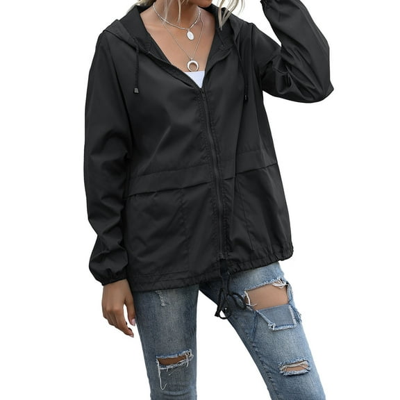 Alsol Lamesa Raincoats for Women Waterproof Lightweight Rain Jackets Windbreaker Packable Outdoor Hiking Hooded Jacket