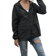 Raincoats for Women Waterproof Lightweight Rain Jackets Windbreaker Packable Outdoor Hiking Hooded Jacket