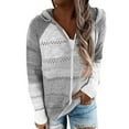 thumbnail image 1 of Alsol Lamesa Sweatshirt for Women Lightweight Color Block Zip-up Hoodies Jacket for Women with Adjustable Drawstring, 1 of 3