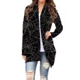 thumbnail image 1 of Alsol Lamesa Women's Halloween Pumpkin Cat Print Knitting Cardigan Casual Long Sleeve Open Front Drape Knitted Cardigans Sweater Outwear Coat, 1 of 3