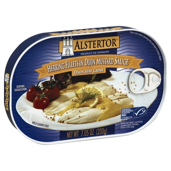 Alstertor - Dijon Mustard Herring Fillets - 7 Oz, Case of 18