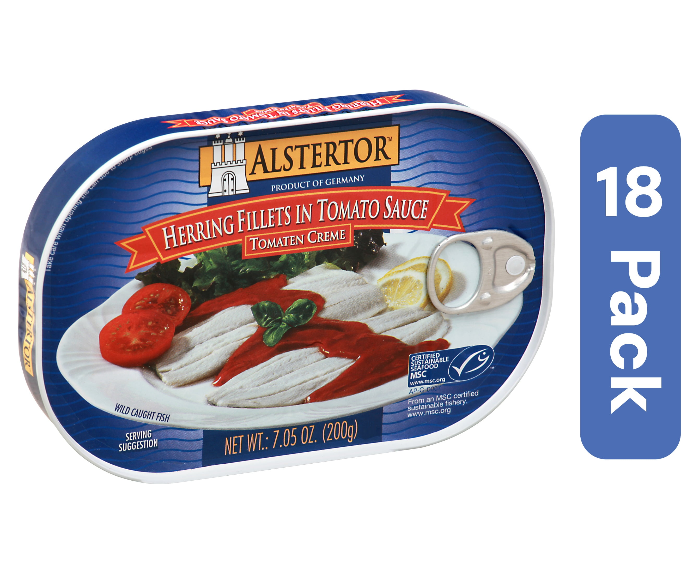 Alstertor Herring In Tomato Sauce 7 oz (Pack Of 18)